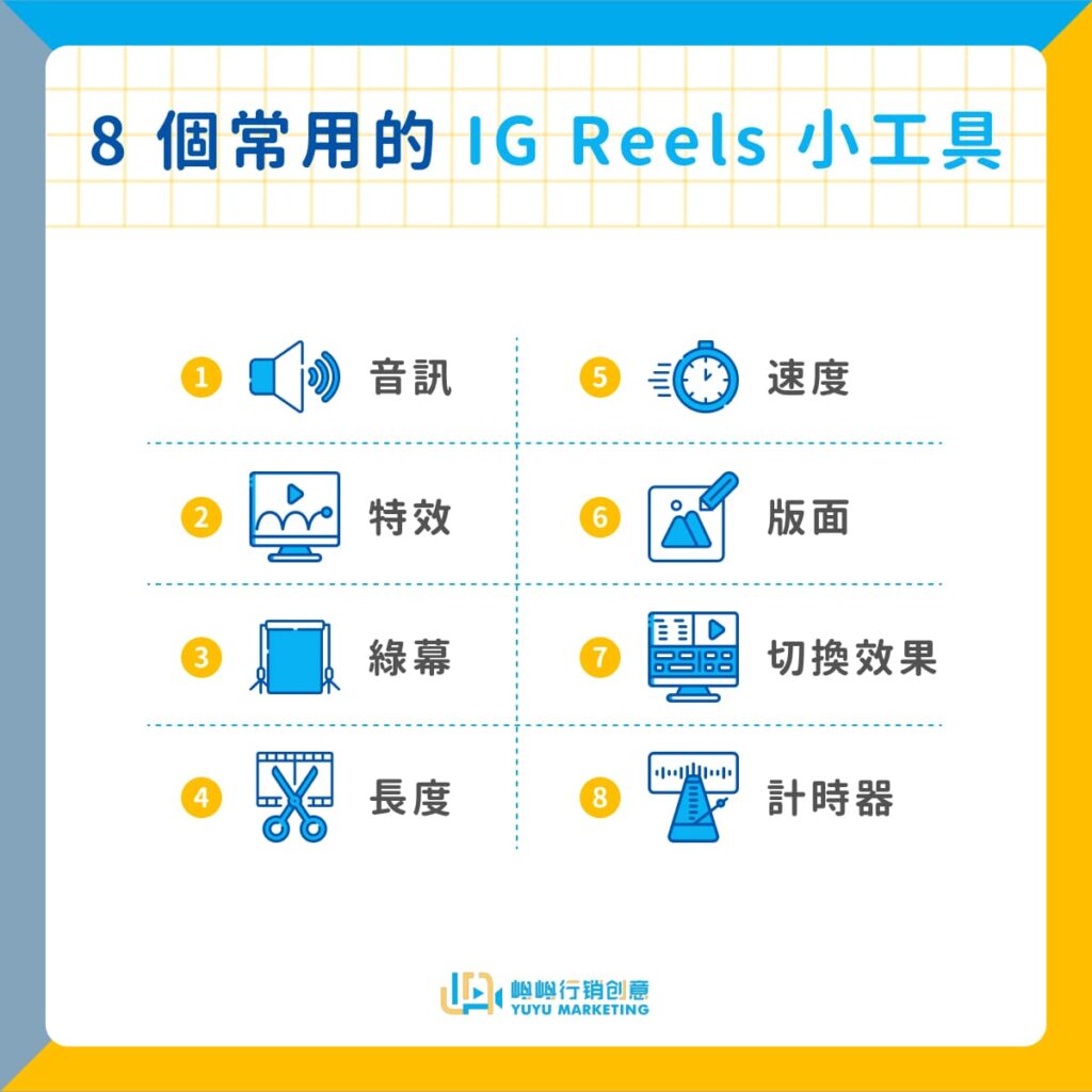 8 個常用的 IG Reels 小工具
